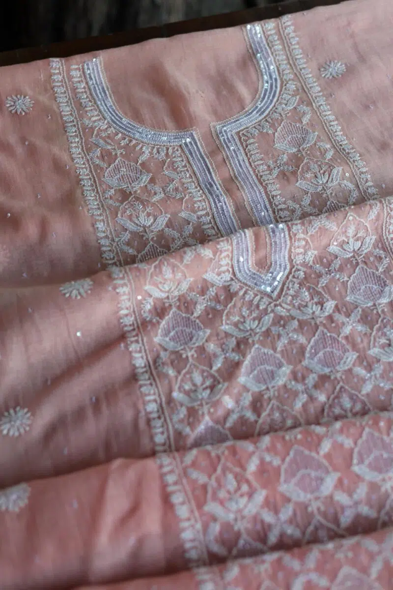 Mal Maheshwari Pearl Chikankari Fabrics