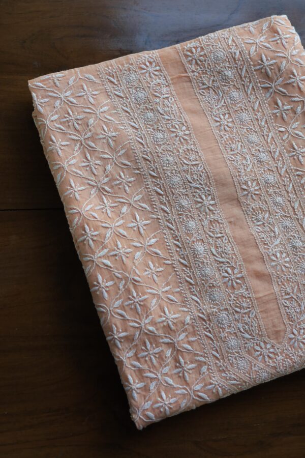Malmal All Over Chikankari Mens Kurtas Fabrics