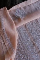 Malmal All Over Chikankari Mens Kurtas Fabrics