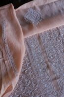 Malmal All Over Chikankari Mens Kurtas Fabrics