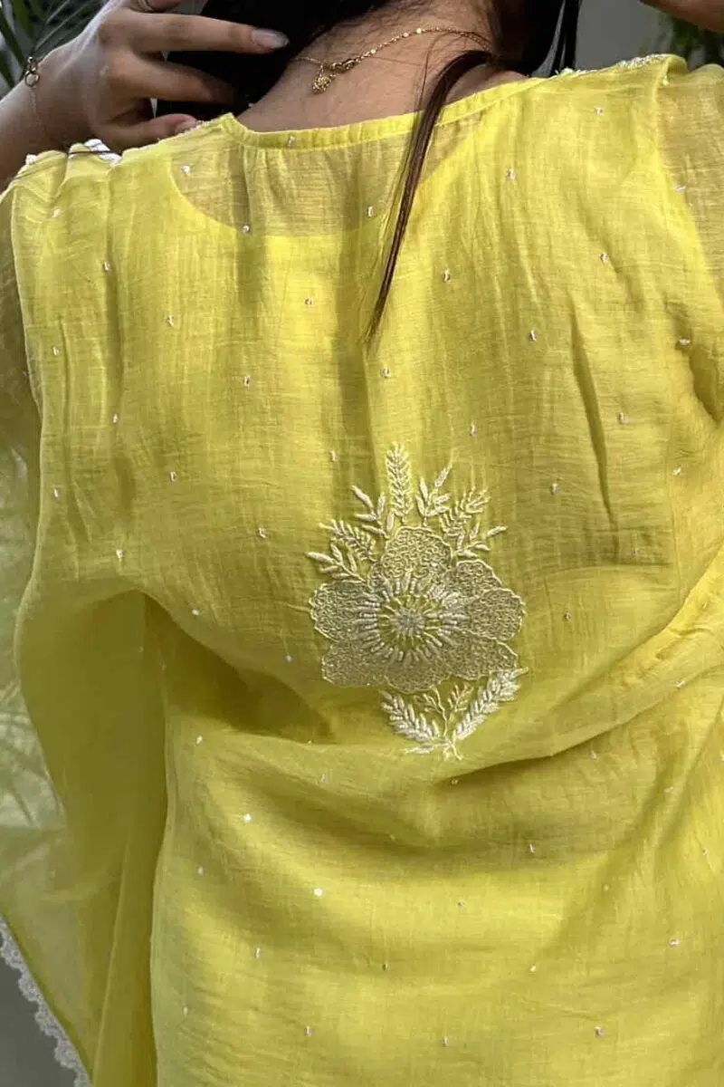 Malmal Chikankari Kaftans