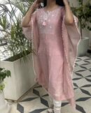 Malmal Chikankari Kaftans