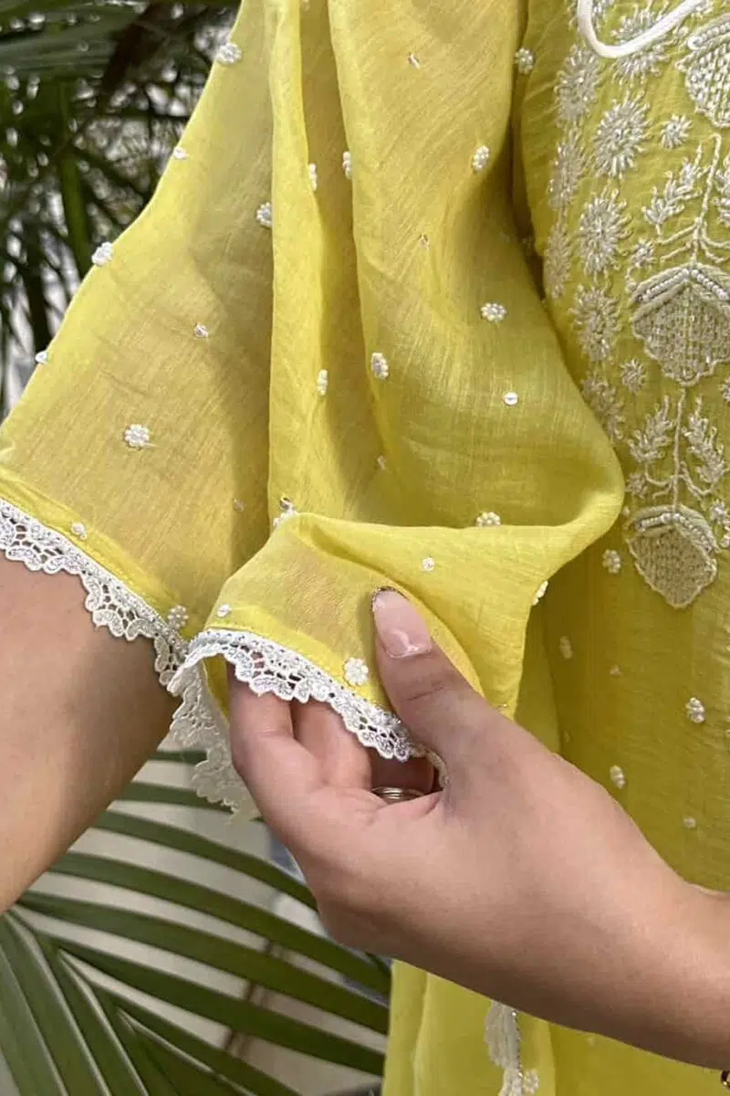 Malmal Chikankari Kaftans