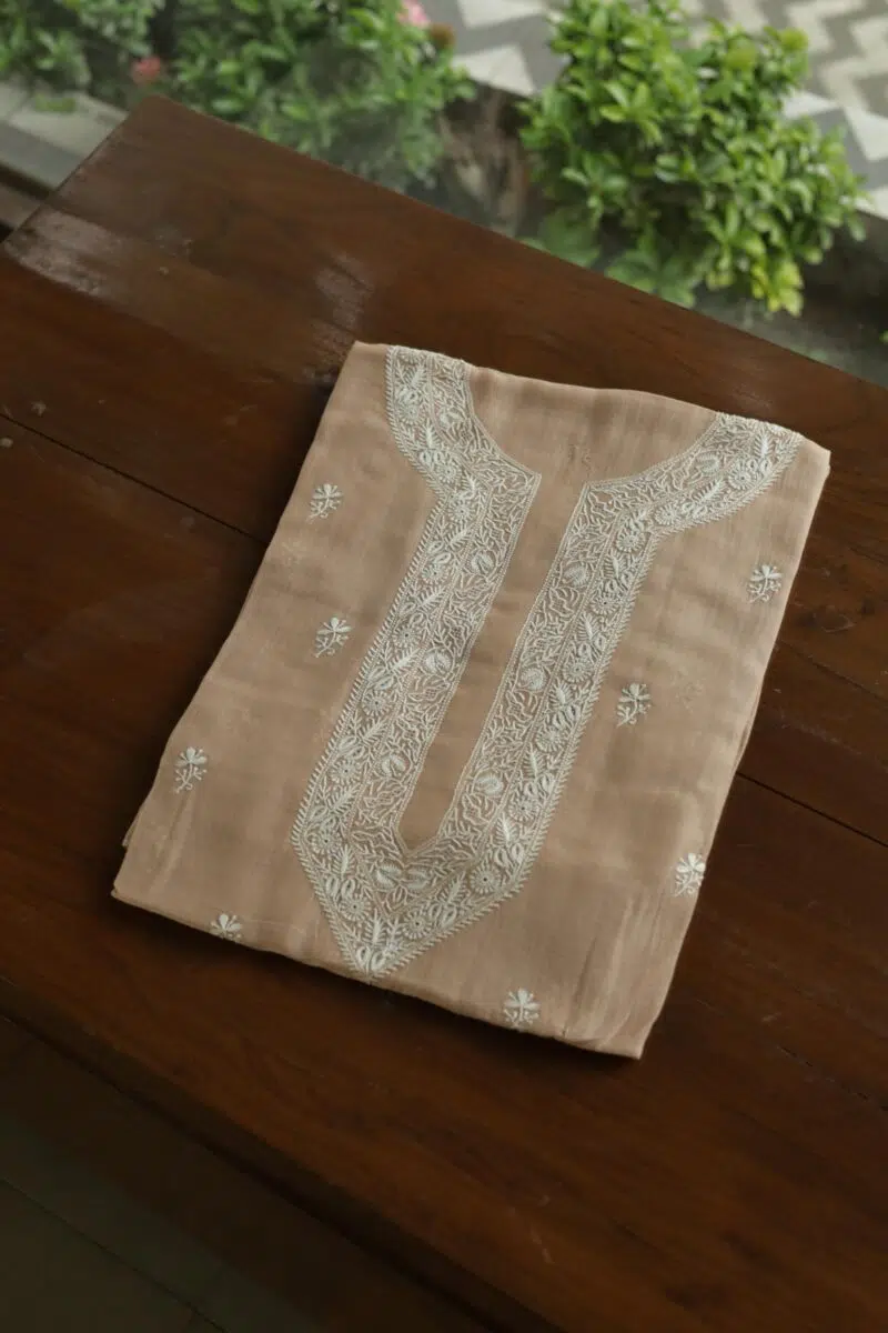 Malmal Chikankari Men's Kurtas Fabrics