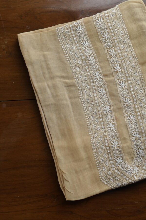 Malmal Chikankari Men's Kurtas Fabrics