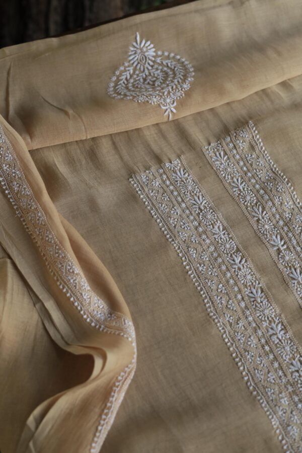 Malmal Chikankari Men's Kurtas Fabrics - Image 7