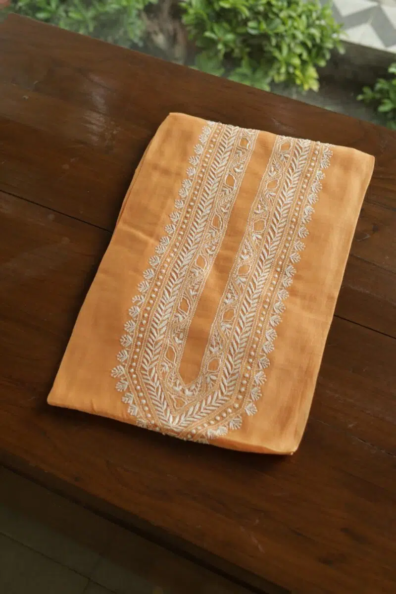 Malmal Chikankari Men's Kurtas Fabrics