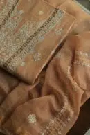 Malmal Zari Booti Chikankari Fabrics