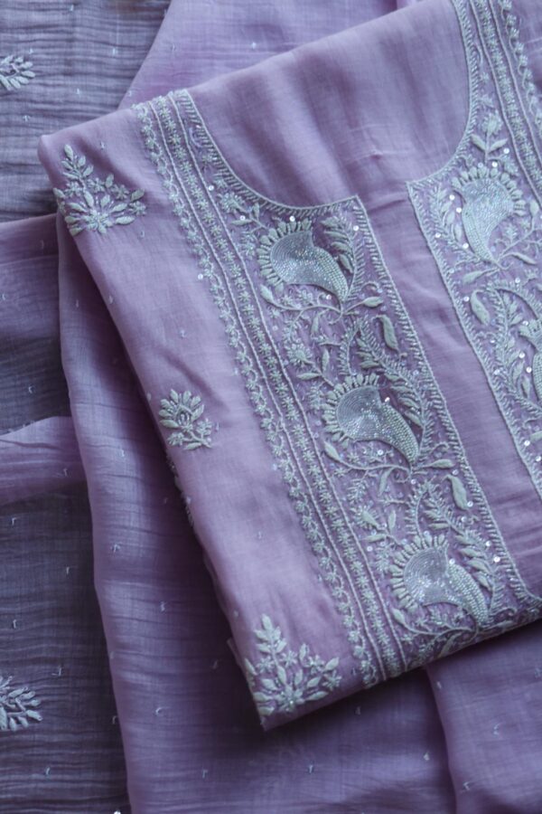Malmals Pearl Work Chikankari Fabrics - Image 3