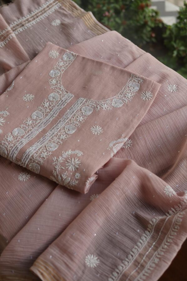 Malmals Pearl Work Chikankari Fabrics - Image 7