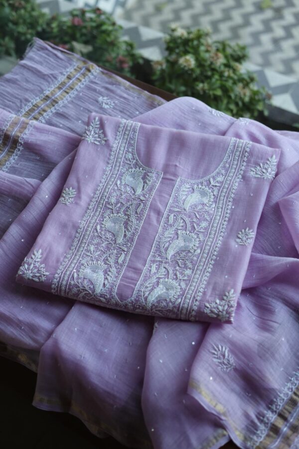 Malmals Pearl Work Chikankari Fabrics - Image 7