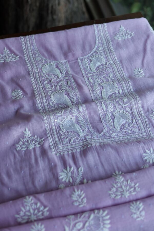 Malmals Pearl Work Chikankari Fabrics - Image 8