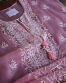 Noor Resham Chikankari Kaftan