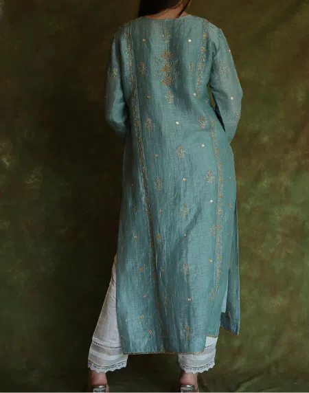 Rasm Khadi Silk Kurta Set