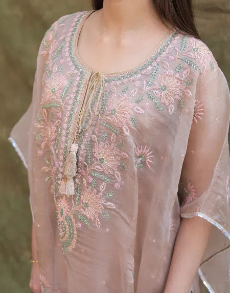 Rose Gold | Noor Organza Kaftan