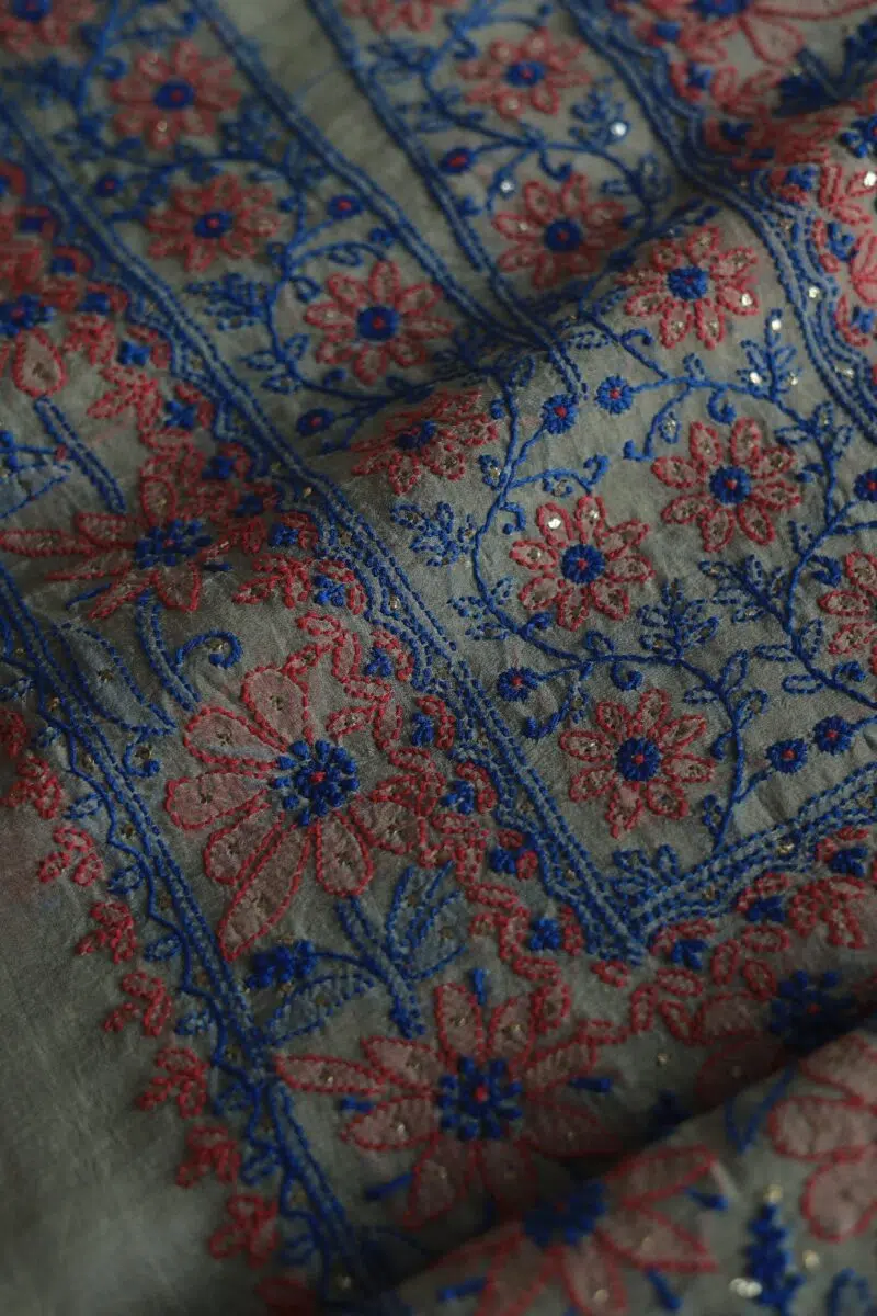 Smokey Grey | Noor Organza Silk Fabrics