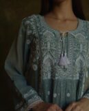 Tissue Silk Chikankari Bhopali Kurta Set