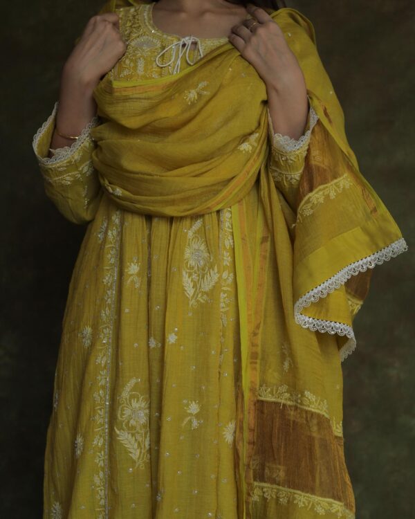 Tissue Silk Chikankari Bhopali - Image 2