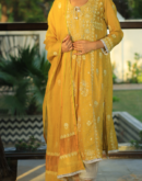 Tissue Silk Chikankari Bhopali Kurta Set