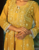 Tissue Silk Chikankari Bhopali Kurta Set