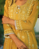 Tissue Silk Chikankari Bhopali Kurta Set