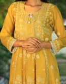 Tissue Silk Chikankari Bhopali Kurta Set