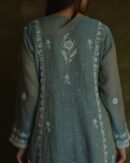 Tissue Silk Chikankari Bhopali Kurta Set