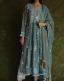 Tissue Silk Chikankari Bhopali Kurta Set
