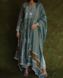 Tissue Silk Chikankari Bhopali Kurta Set