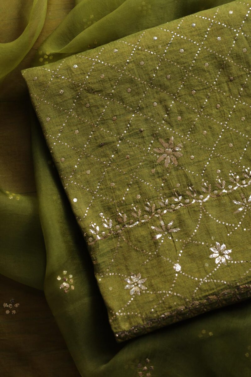Tissue Silk Mukaish Fabrics