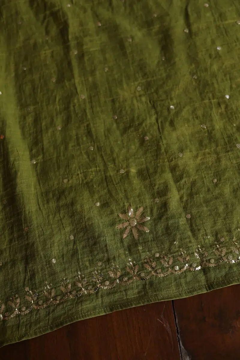 Tissue Silk Mukaish Fabrics