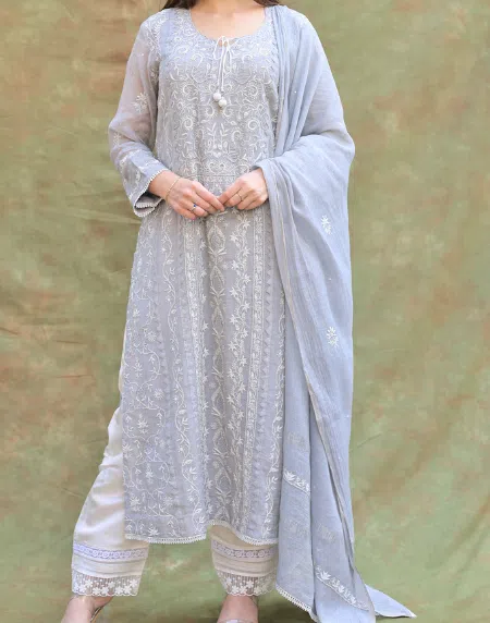 Tissue Silk Straight Cut Kurta