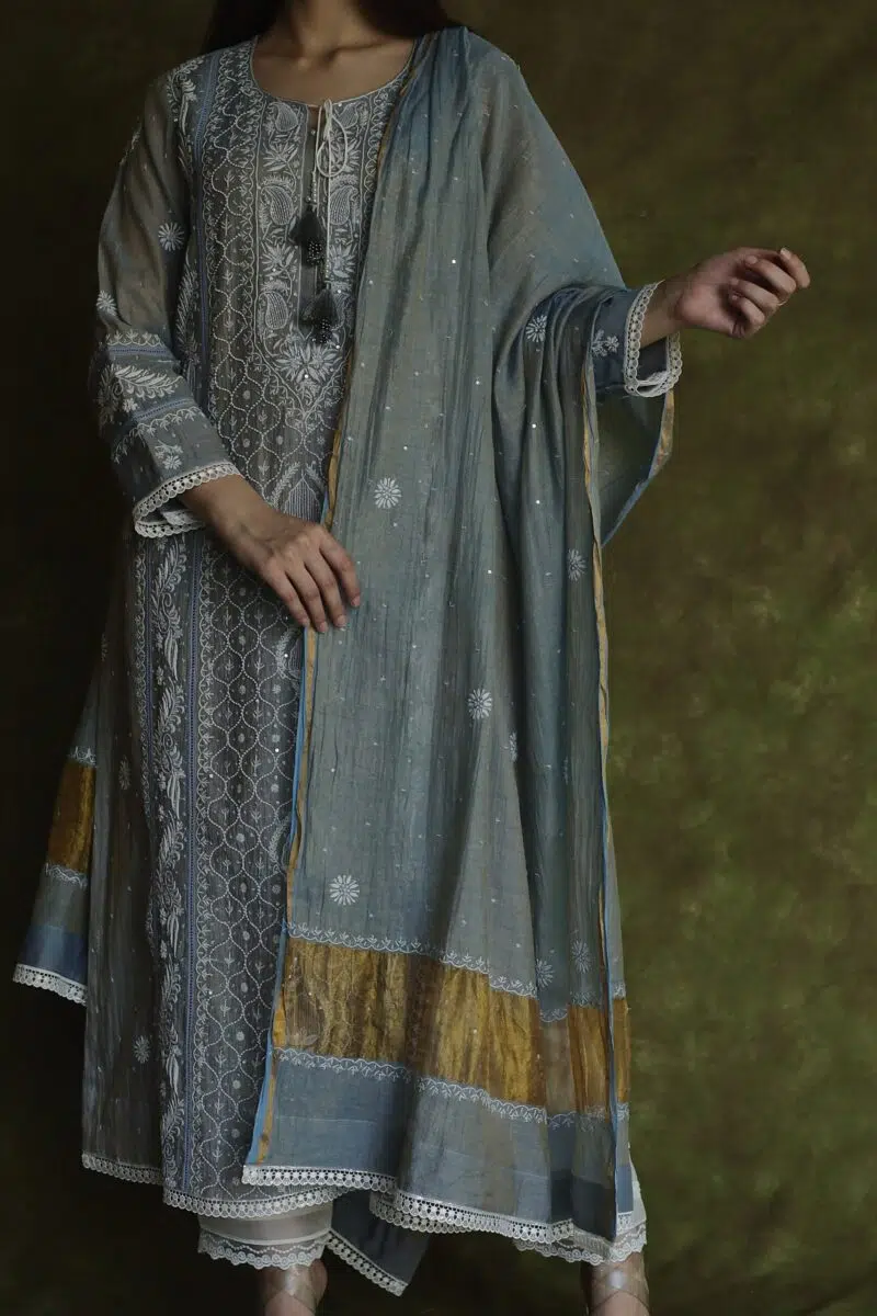Tissue Silk Straight Cut Kurta