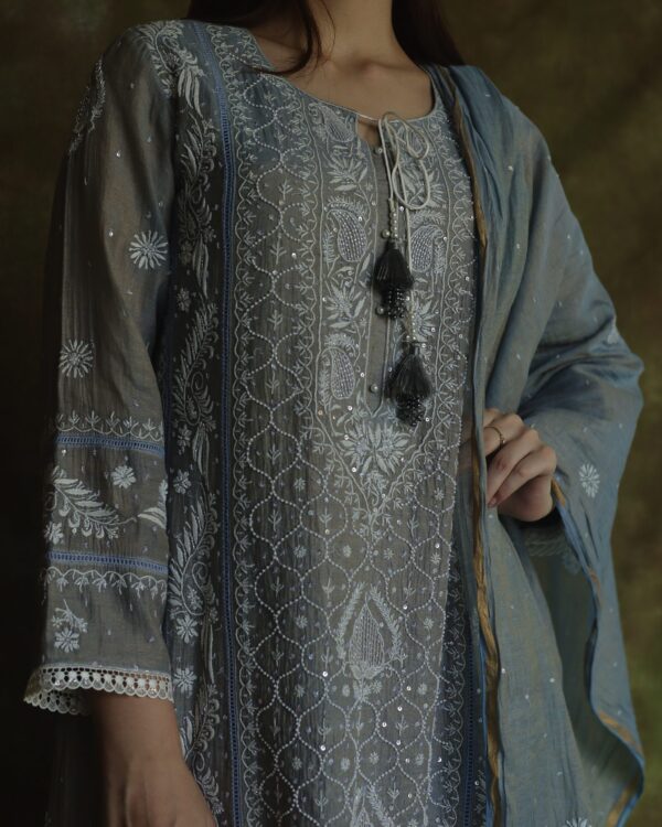 Tissue Silk Straight Cut Kurta - Image 2