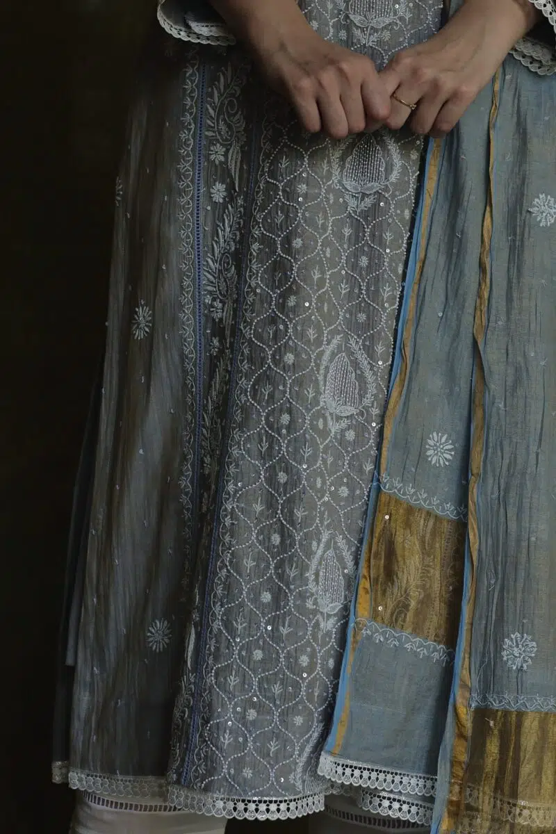 Tissue Silk Straight Cut Kurta
