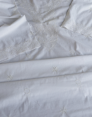 White Cotton Chikankari Semi-Stitched Kurta Dupatta Fabrics
