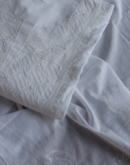 White Cotton Chikankari Semi-Stitched Kurta Dupatta Fabrics