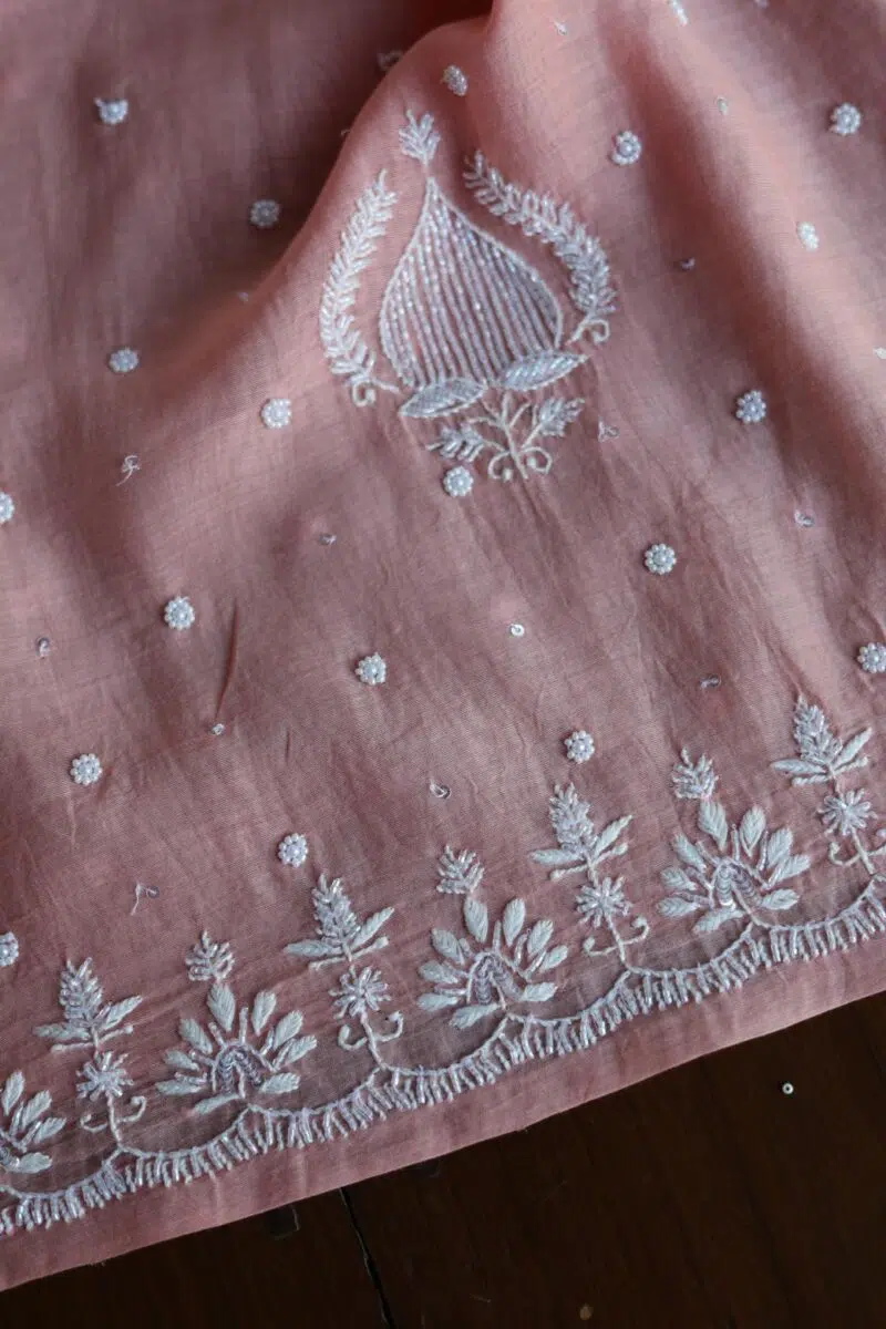 Zari Booti Chikankari Fabrics