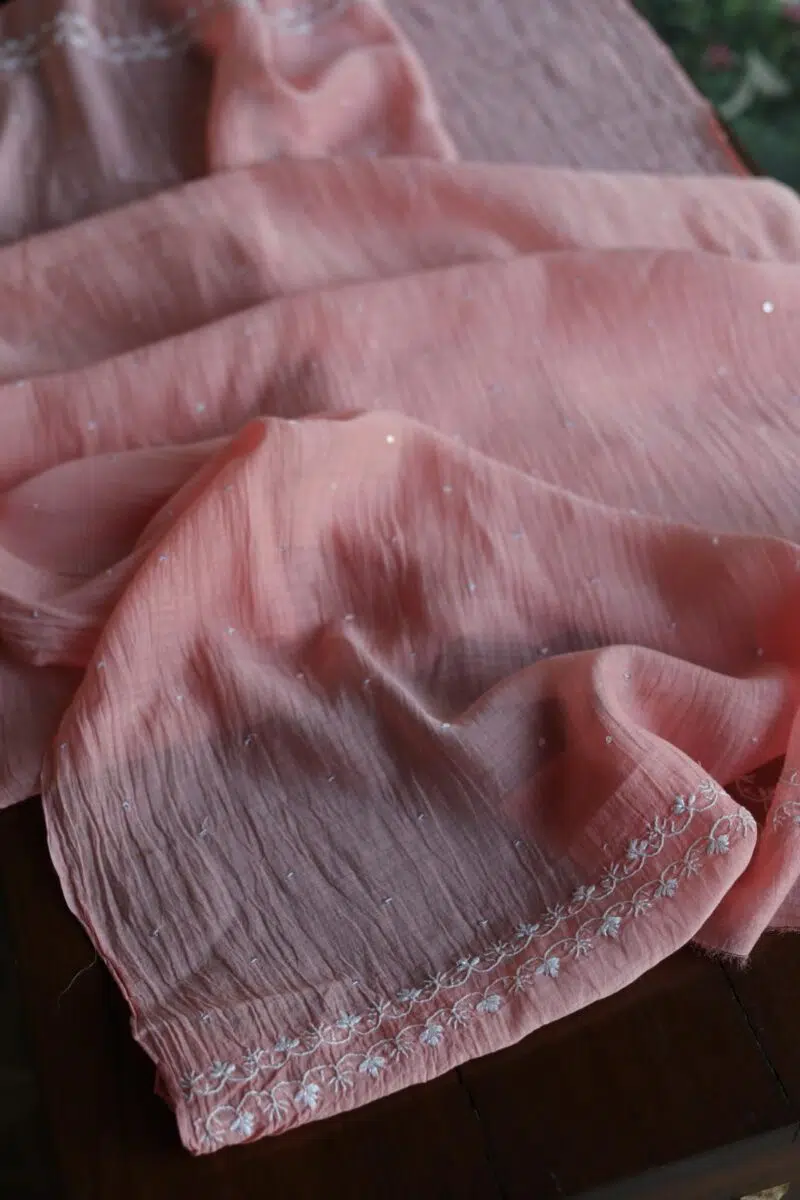 Zari Booti Chikankari Fabrics