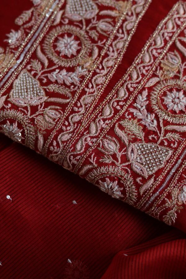 Zari Chanderi Chikankari Fabrics - Image 2