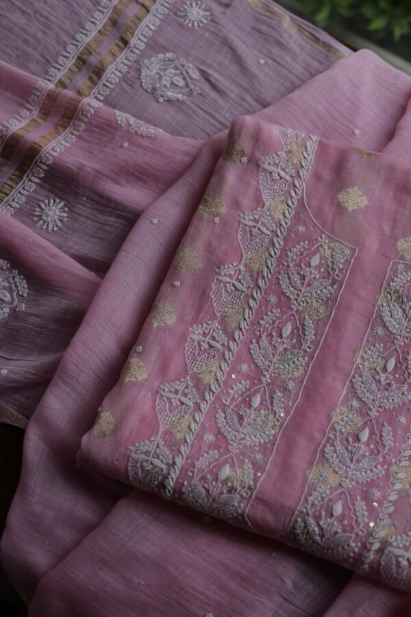 Zari Booti Chikankari Fabrics - Image 8