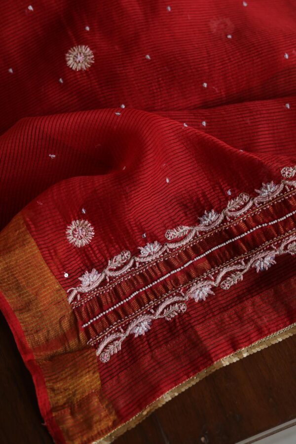 Zari Chanderi Chikankari Fabrics - Image 12
