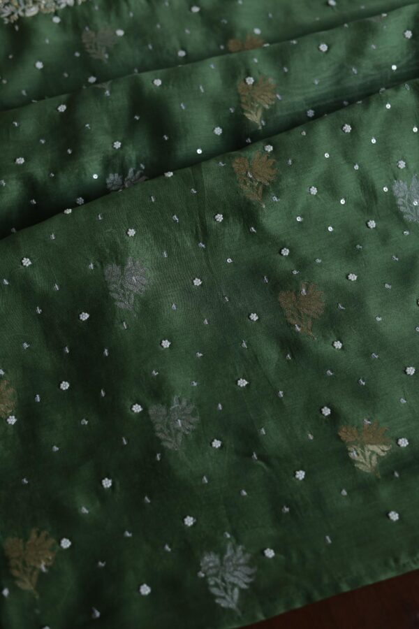 Banarasi Zari Chanderi Unstitched Chikankari Fabrics - Image 8