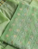 Zari Booti Chikankari Fabrics