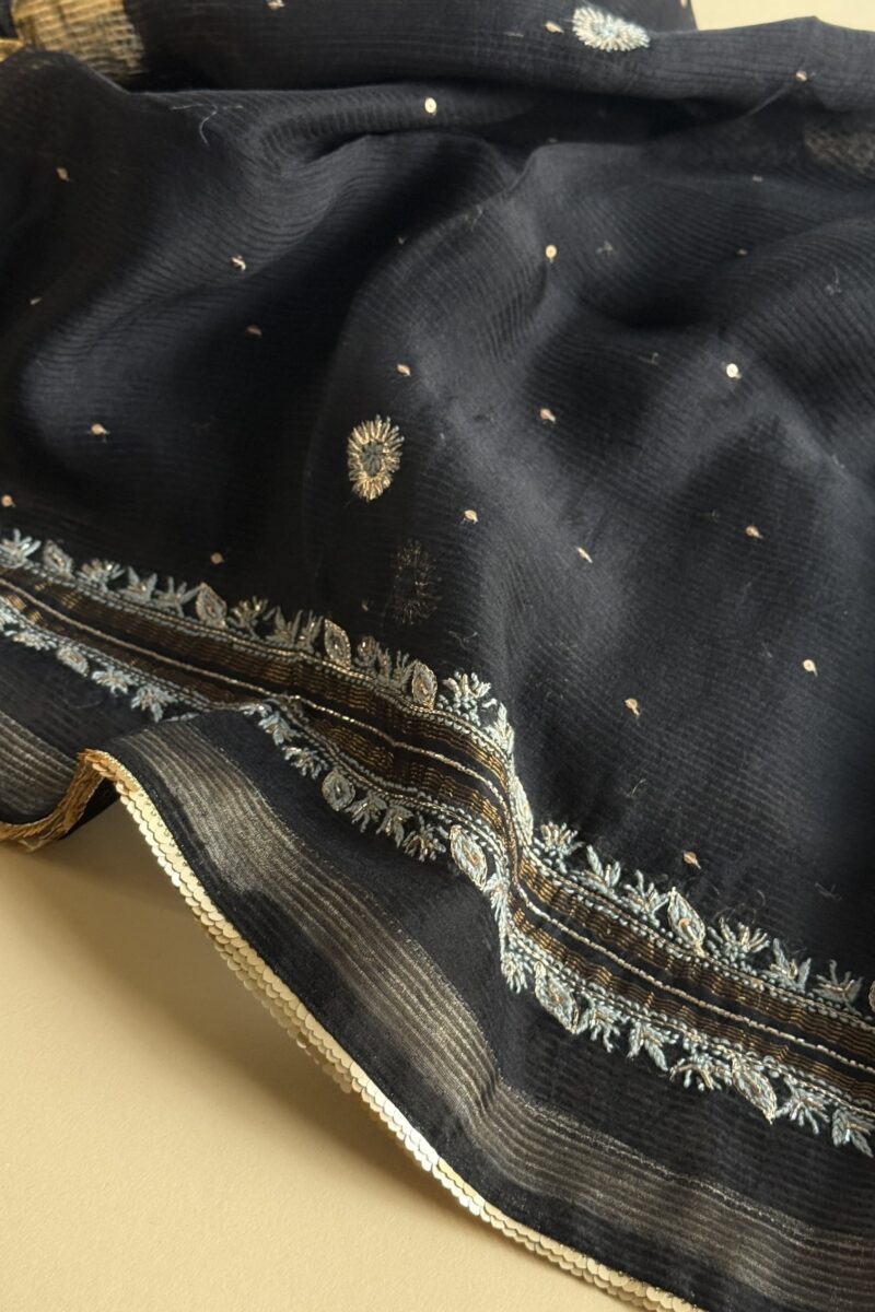 Zari Chanderi Chikankari Fabrics