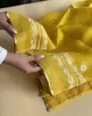 Banarasi Zari Chanderi Unstitched Chikankari Fabrics