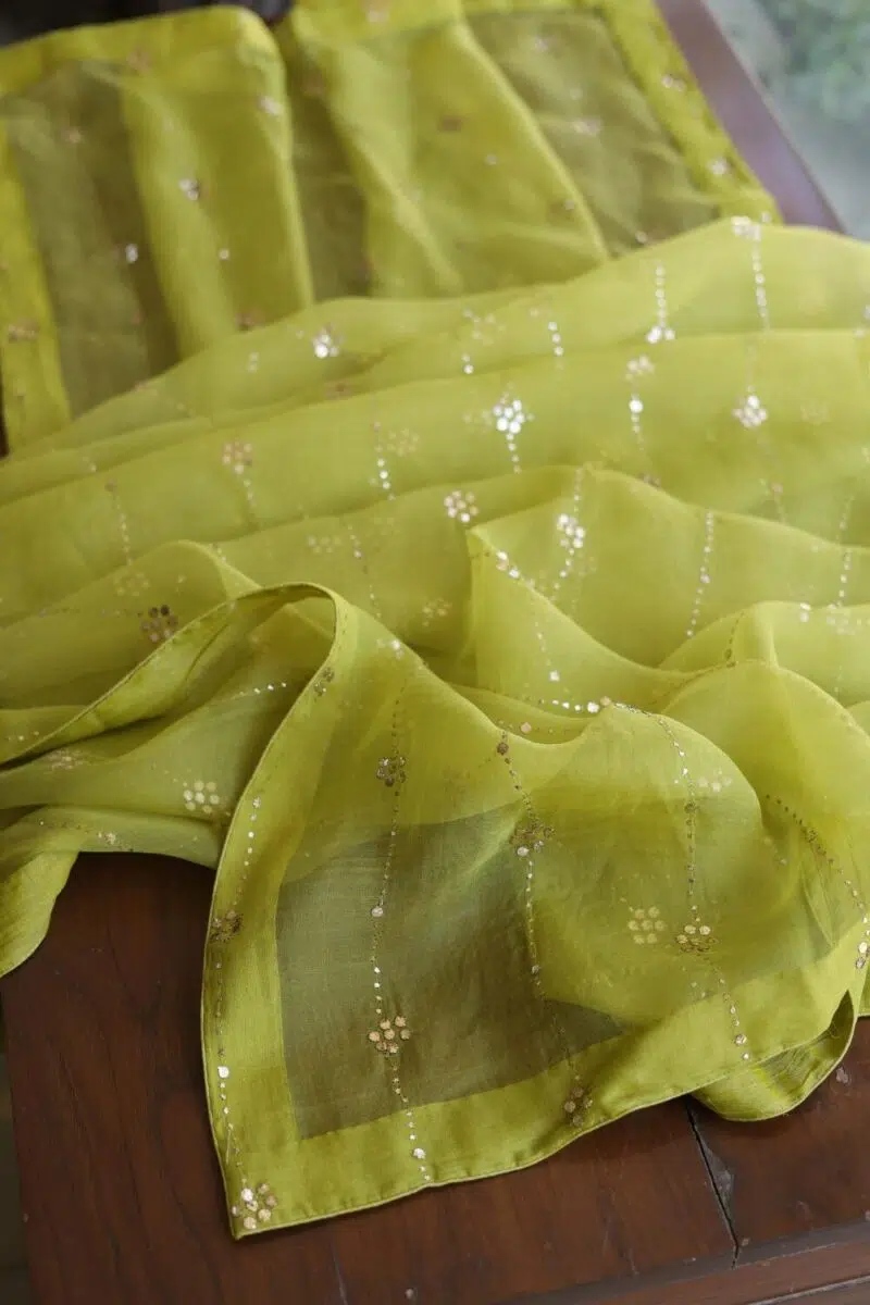 Tissue Silk Mukaish Fabrics