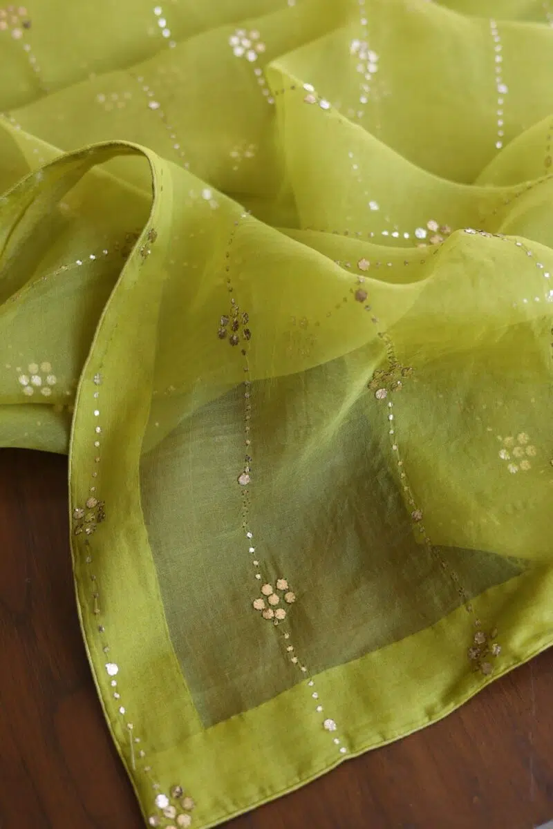 Tissue Silk Mukaish Fabrics