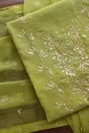Tissue Silk Mukaish Fabrics