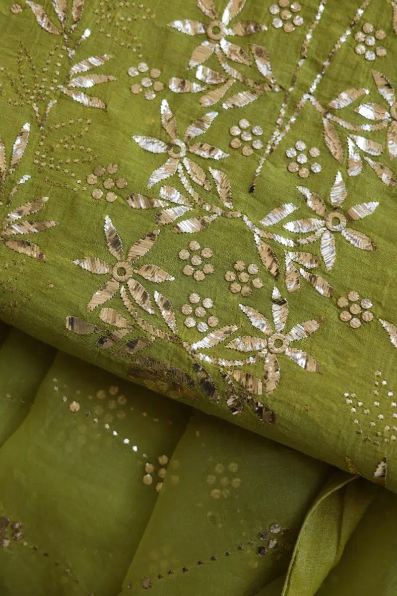 Tissue Silk Mukaish Fabrics
